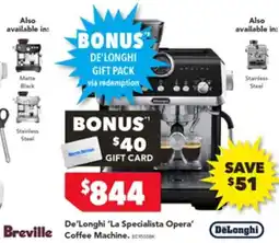 Harvey Norman Delonghi la specialista opera breville coffee machine offer