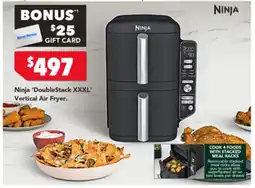 Harvey Norman Ninja doublestack xxxl vertical air fryer offer