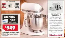 Harvey Norman Kitchenaid artisan stand mixer offer