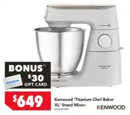 Harvey Norman Kenwood titanium chef baker xl stand mixer offer