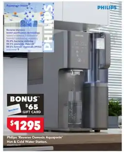 Harvey Norman Philips reverse osmosis aquaporin hot & cold offer