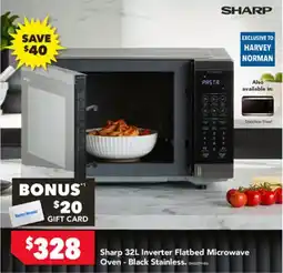 Harvey Norman Sharp inverter flatbed microwave oven offer