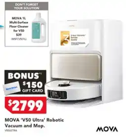 Harvey Norman Mova v50 ultra robotic vacuum and mop offer