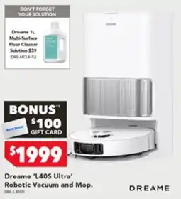 Harvey Norman Dreame l40s ultra robotic vacuum and mop offer