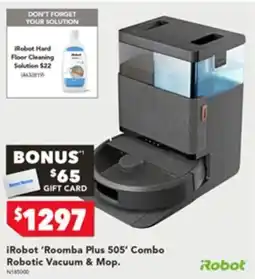Harvey Norman Irobot roomba plus 505 combo offer