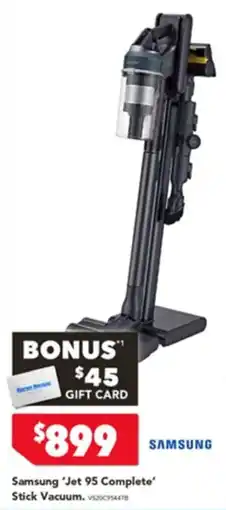 Harvey Norman Samsung jet 95 complete stick vacuum offer