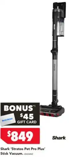 Harvey Norman Shark stratos pet pro plus stick vacuum offer