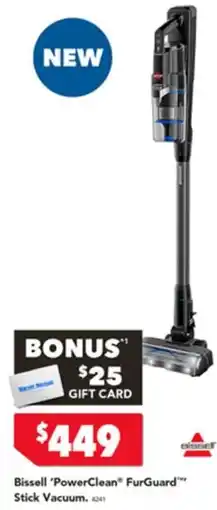 Harvey Norman Bissell powerclean furguard stick vacuum offer