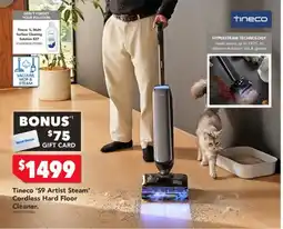 Harvey Norman Tineco s9 artist steam cordless hard floor cleaner offer