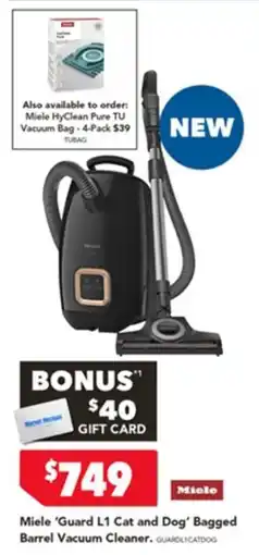 Harvey Norman MieleTUBAG guard l1 cat and dog bagged barrel offer