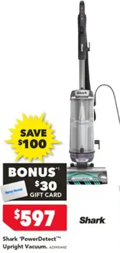 Harvey Norman Shark powerdetect upright vacuum offer