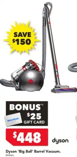 Harvey Norman Dyson big ball barrel vacuum offer