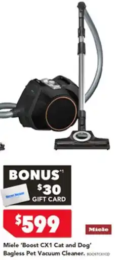 Harvey Norman MieleMiele 'Boost CX1 Cat and Dog' Bagless Pet Vacuum Cleaner. BOOSTCXICO boost cx1 cat and dog bagless pet offer
