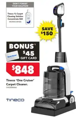 Harvey Norman Tineco one cruiser carpet cleaner offer