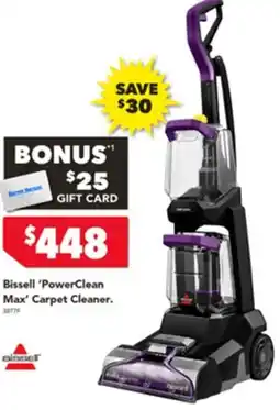 Harvey Norman Bissell powerclean max carpet cleaner offer