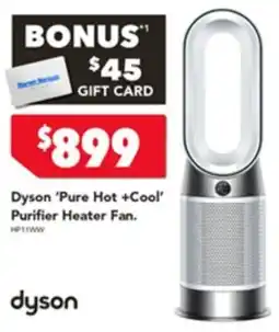 Harvey Norman Dyson 'Pure Hot +Cool' Purifier Heater Fan offer