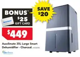 Harvey Norman Ausclimate large smart dehumidifier charcoal offer