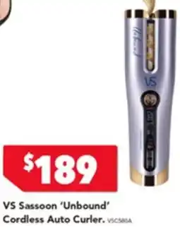 Harvey Norman Vs sassoon unbound cordless auto curler. offer
