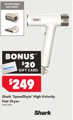 Harvey Norman Shark speedstyle high-velocity hair dryer offer