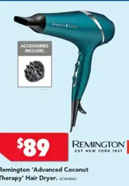 Harvey Norman Remington advanced coconut therapy hair dryer offer