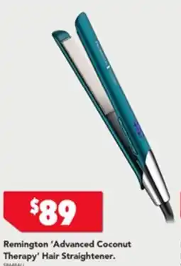 Harvey Norman Remington advanced coconut therapy hair straightener. air straightener offer