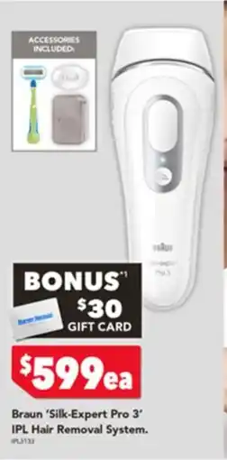 Harvey Norman Braun silk-expert pro 3 ipl hair removal system offer