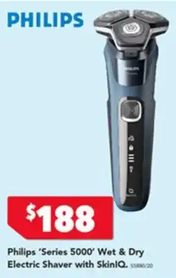 Harvey Norman Philips series 5000 wet & dry electric shaver offer