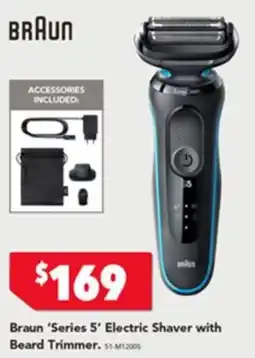 Harvey Norman Braun series 5 electric shaver with beard trimmer offer