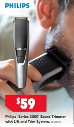 Harvey Norman Philips series 3000 beard trimmer offer