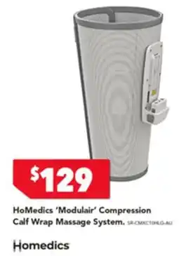 Harvey Norman Homedics 'modulair' compression calf wrap offer
