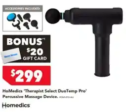 Harvey Norman Homedics therapist select duotemp pro offer