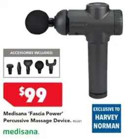 Harvey Norman Medisana fascia power percussive massage device offer