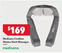 Harvey Norman Medisana cordless shiatsu neck massager offer