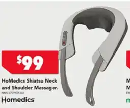 Harvey Norman Homedics shiatsu neck and shoulder massager offer