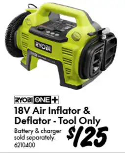Bunnings Ryobi one 18v air inflator & deflator offer
