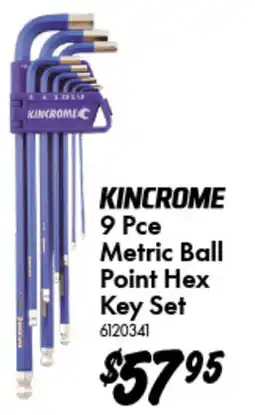 Bunnings Kincrome 9 pce metric ball point hex key set offer