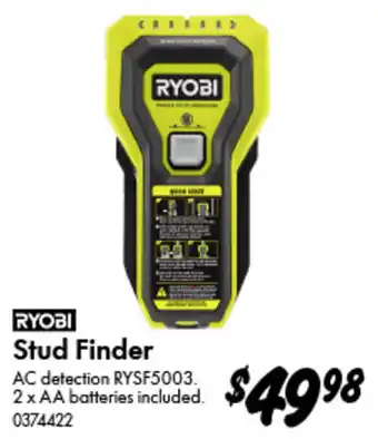 Bunnings Ryobi stud finder offer