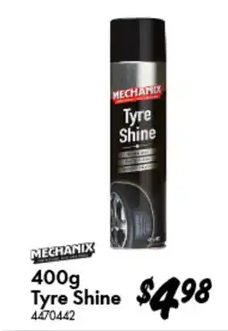 Bunnings Mechanix tyre shine offer