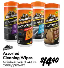 Bunnings Armorall assorted cleaning wipes offer