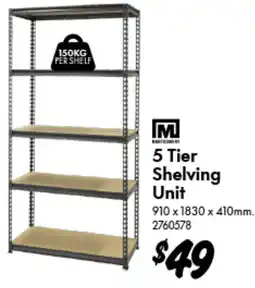 Bunnings 5 Tier Shelving Unit offer