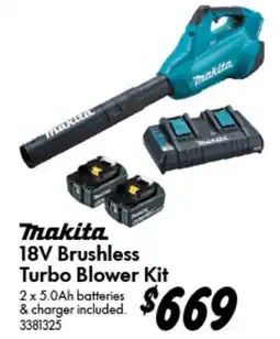 Bunnings 18V Brushless Turbo Blower Kit offer