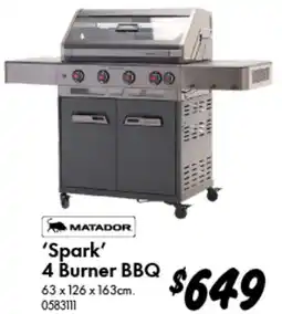 Bunnings Spark 4 Burner BBQ offer