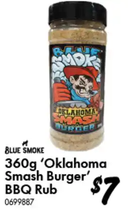 Bunnings Oklahoma Smash Burger' BBQ Rub offer