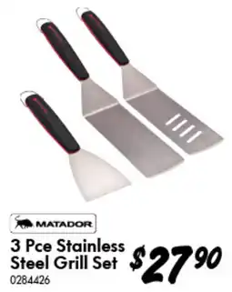 Bunnings 3 Pce Stainless Steel Grill Set offer