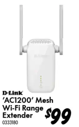 Bunnings Wi-Fi Range AC1200 Mesh Wi-Fi Range Extender offer