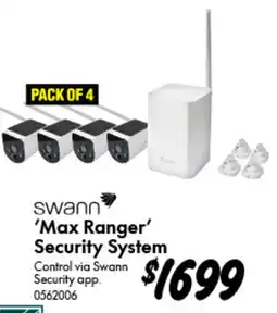 Bunnings swann 'Max Ranger' Security System offer