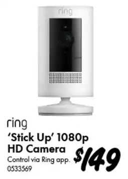 Bunnings ring 'Stick Up' 1080p HD Camera offer