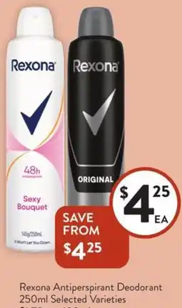Foodworks Rexona Antiperspirant Deodorant offer