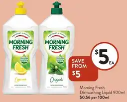 Foodworks Morning Fresh Dishwashing Liquid offer
