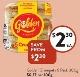 Foodworks Golden Crumpets 6 Pack offer